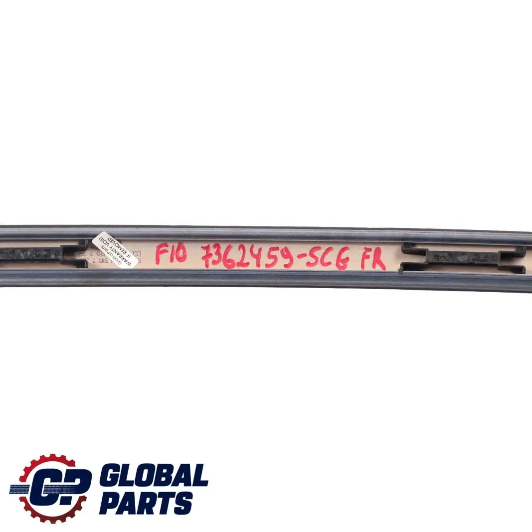 Right O/S Roof Moulding Gutter Rail Trim Spacegrau Grey - A52 to BMW 5 F10 LCI with Part number 7362460 BMW 5 F10 LCI Right O/S Roof Moulding Gutter Rail Trim Spacegrau Grey - A52 - SKU 7362460-SCG - Part number 7362460