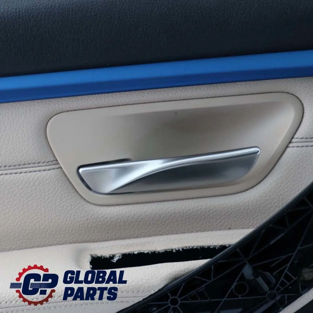 Front Left N/S Door Card Lining Panel Oyster Leather to BMW 3 Series F30 F31 with Part number 7364939 BMW 3 Series F30 F31 Front Left N/S Door Card Lining Panel Oyster Leather - SKU 7364939 - Part number 7364939