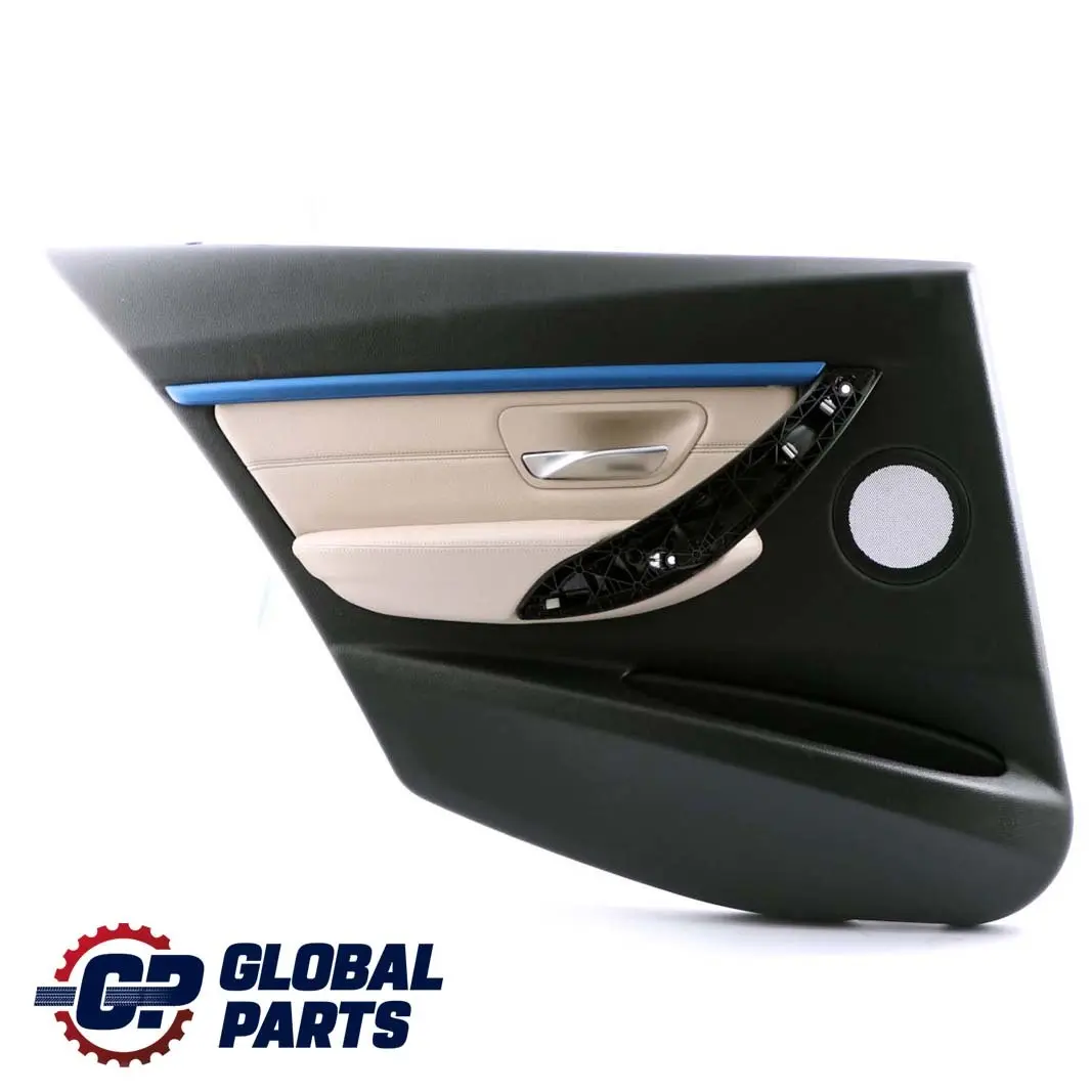 Left N/S Door Card Lining Panel Oyster Leather to BMW 3 Series F30 F31 Rear with Part number 7364965 BMW 3 Series F30 F31 Rear Left N/S Door Card Lining Panel Oyster Leather - SKU 7364965 - Part number 7364965