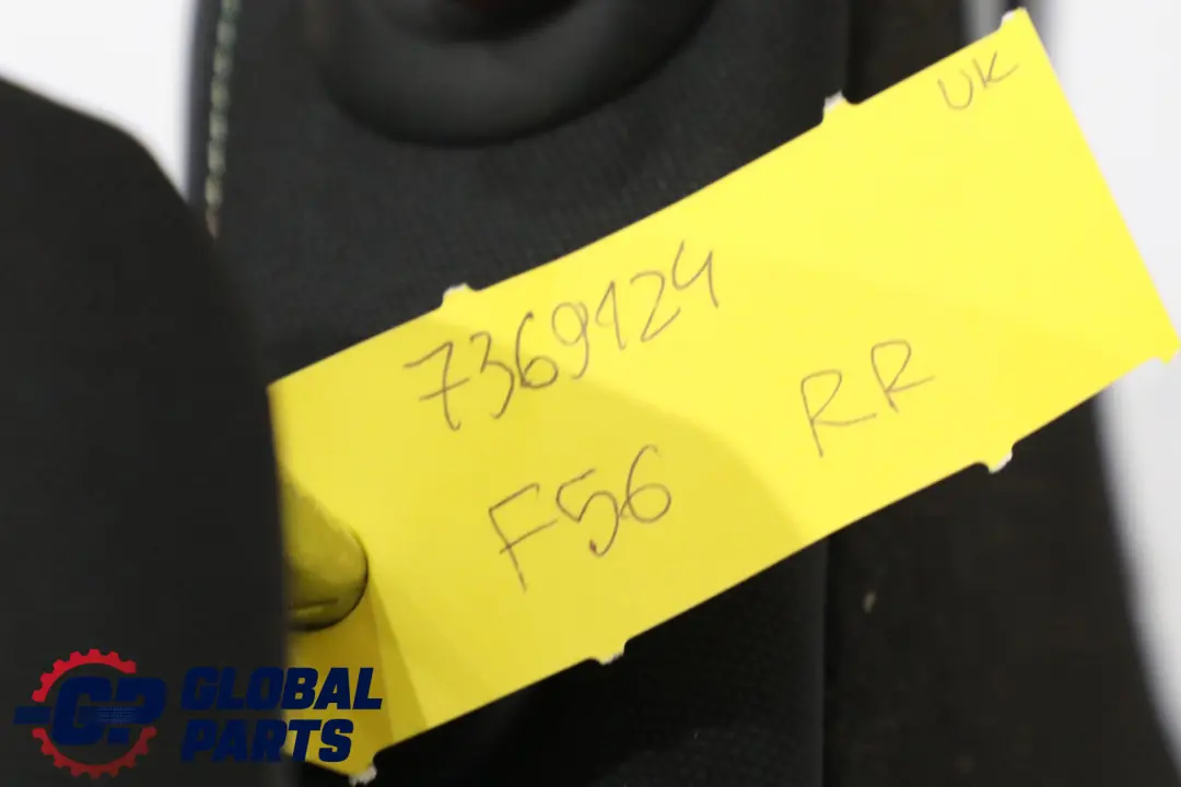 Mini Cooper F56 Trasero Derecho O / S Asiento Respaldo Tela Firework Negro - SKU 7369124 - Número de pieza 7369124