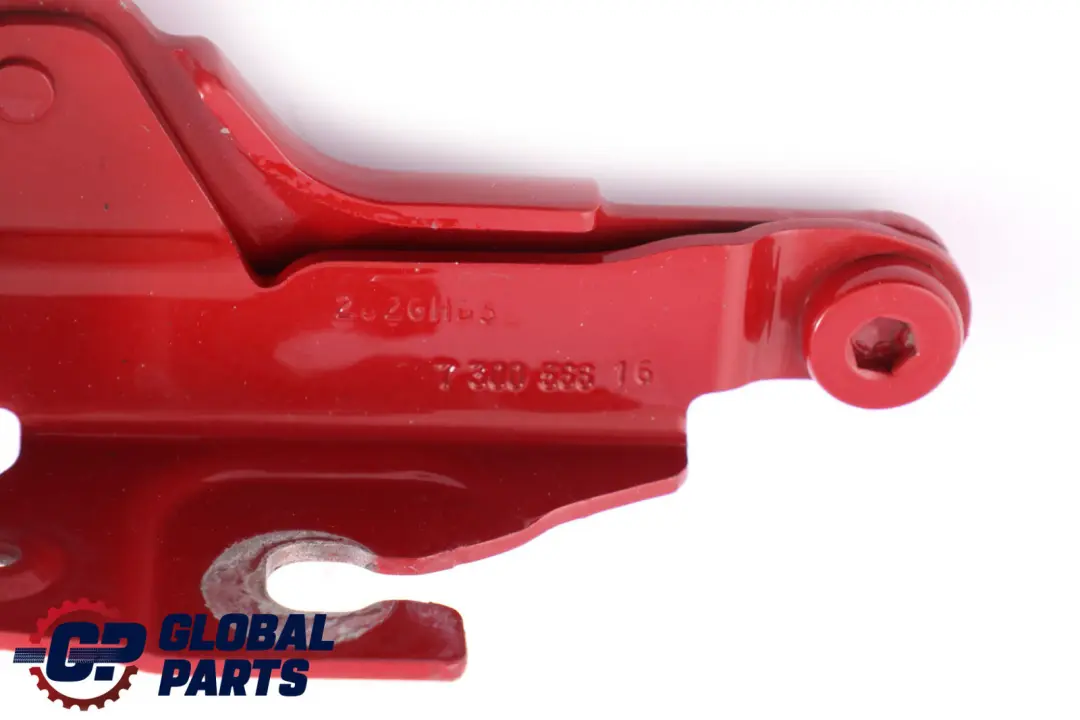 Right O/S Engine Hood Hinge Bonnet Blazing Red 7300566 to Mini F55 F56 with Part number 7370302 Mini F55 F56 Right O/S Engine Hood Hinge Bonnet Blazing Red 7300566 - SKU 7370302-BRM - Part number 7370302