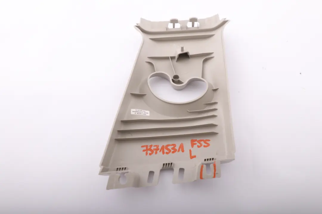 Cache colonne B supérieur gauche SATELLITE GREY pour Mini Cooper F55 à propos du numéro de pièce 7371531 Mini Cooper F55 Cache colonne B supérieur gauche SATELLITE GREY - SKU 7371531 - Numéro de pièce 7371531