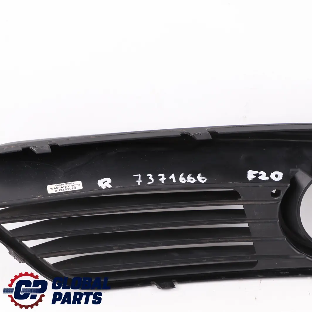 Front Bumper Right O/S Grid Grille Fog Light Cover to BMW 1 F20 F21 with Part number 7371666 BMW 1 F20 F21 Front Bumper Right O/S Grid Grille Fog Light Cover - SKU 7371666 - Part number 7371666