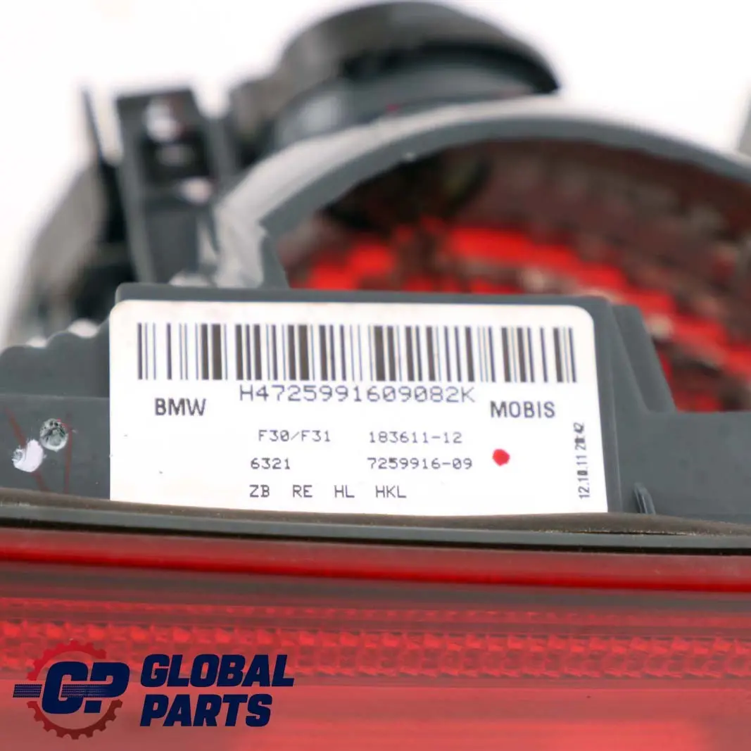 BMW F30 F31 F80 M3 Rear Light In Trunk Lid Boot Lamp Right O/S - SKU 7372794 - Part number 7372794