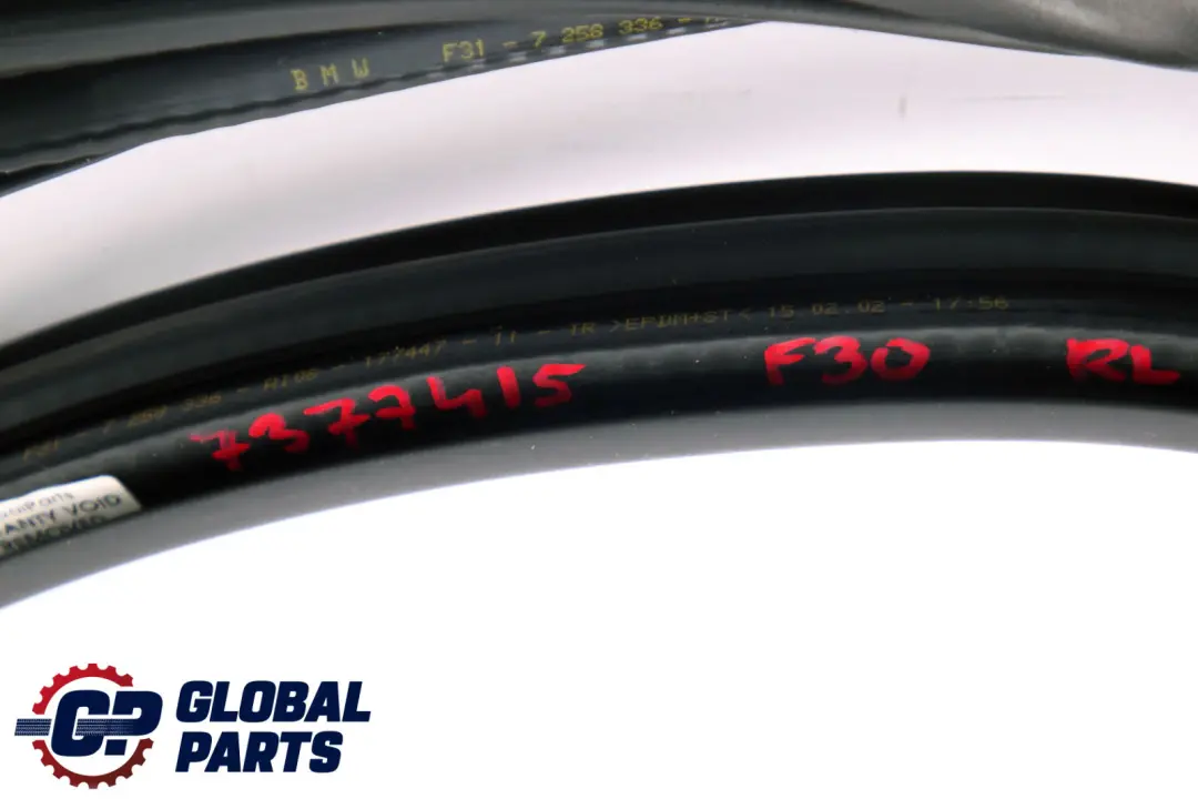 Left N/S Door Seal Weatherstrip to BMW F31 Touring Rear with Part number 7377415 BMW F31 Touring Rear Left N/S Door Seal Weatherstrip - SKU 7377415 - Part number 7377415