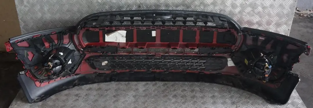 Complete Front Bumper Trim Panel Blazing Red B63 to BMW Mini Cooper F55 F56 F57 with Part number 7379432 BMW Mini Cooper F55 F56 F57 Complete Front Bumper Trim Panel Blazing Red B63 - SKU 7379432-BRM - Part number 7379432
