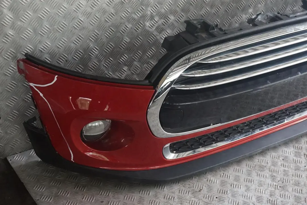Complete Front Bumper Trim Panel Blazing Red B63 to BMW Mini Cooper F55 F56 F57 with Part number 7379432 BMW Mini Cooper F55 F56 F57 Complete Front Bumper Trim Panel Blazing Red B63 - SKU 7379432-BRM - Part number 7379432