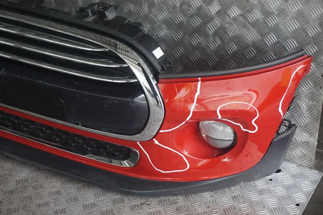 Complete Front Bumper Trim Panel Blazing Red B63 to BMW Mini Cooper F55 F56 F57 with Part number 7379432 BMW Mini Cooper F55 F56 F57 Complete Front Bumper Trim Panel Blazing Red B63 - SKU 7379432-BRM - Part number 7379432