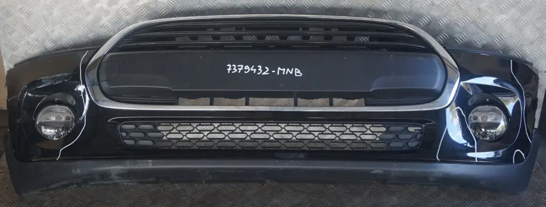 BMW Mini Cooper F55 F56 F57 Complete Front Bumper Trim Panel Midnight Black - SKU 7379432-MNB - Part number 7379432