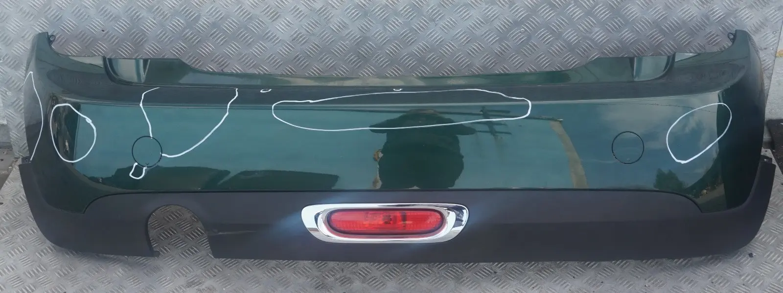 BMW Mini F56 Complete Rear Bumper Trim British Racing Green II Metallic B22