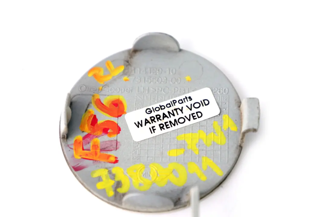 Flap Towing Eye Rear Bumper Left N/S Pepper White to BMW Mini Cooper 1 F56 Cover with Part number 7380011 BMW Mini Cooper 1 F56 Cover Flap Towing Eye Rear Bumper Left N/S Pepper White - SKU 7380011-PW1 - Part number 7380011