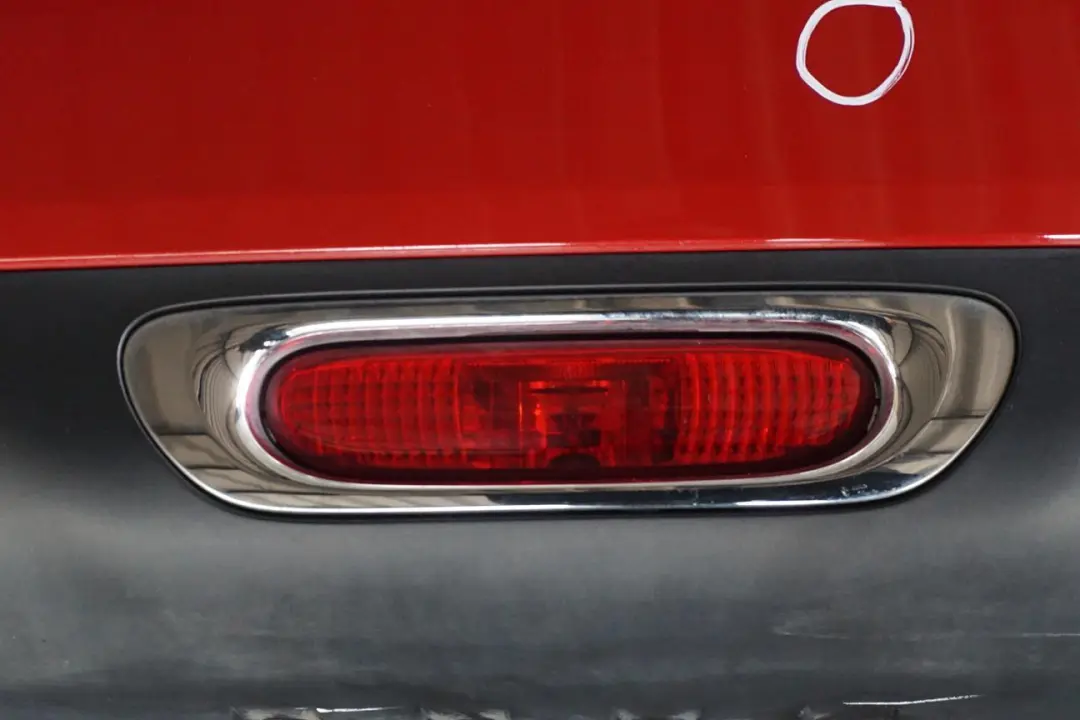 Complete Rear Bumper Trim Panel Blazing Red Metallic - B83 to Mini Cooper F55 with Part number 7380023 Mini Cooper F55 Complete Rear Bumper Trim Panel Blazing Red Metallic - B83 - SKU 7380023-BRM - Part number 7380023