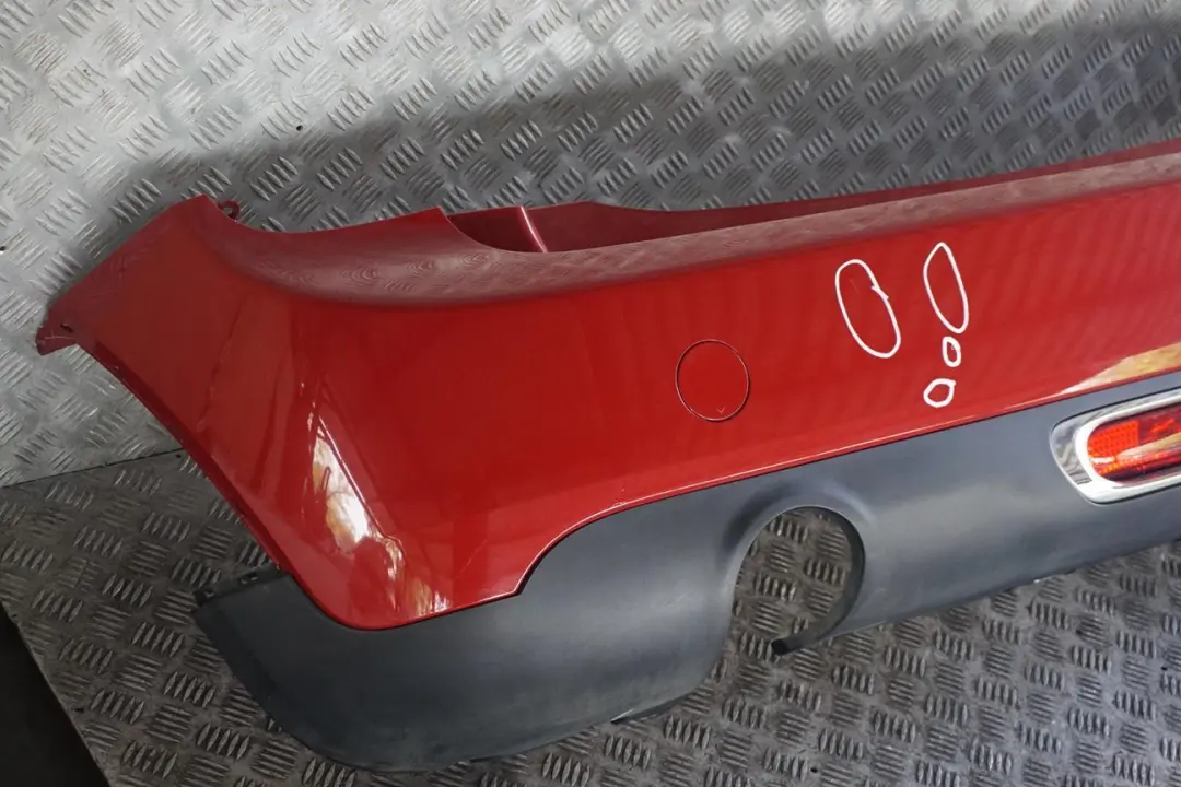 Mini Cooper F55 Complete Rear Bumper Trim Panel Blazing Red Metallic - B83 - SKU 7380023-BRM - Part number 7380023