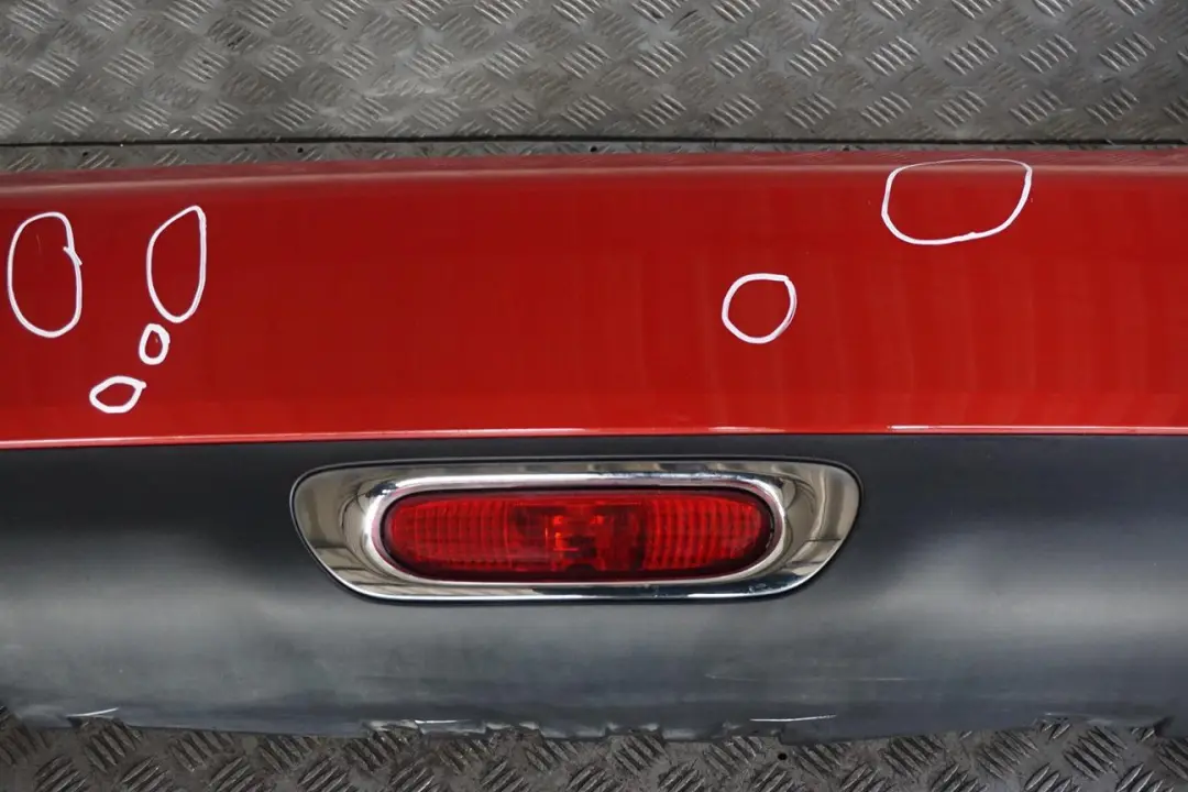 Mini Cooper F55 Complete Rear Bumper Trim Panel Blazing Red Metallic - B83 - SKU 7380023-BRM - Part number 7380023