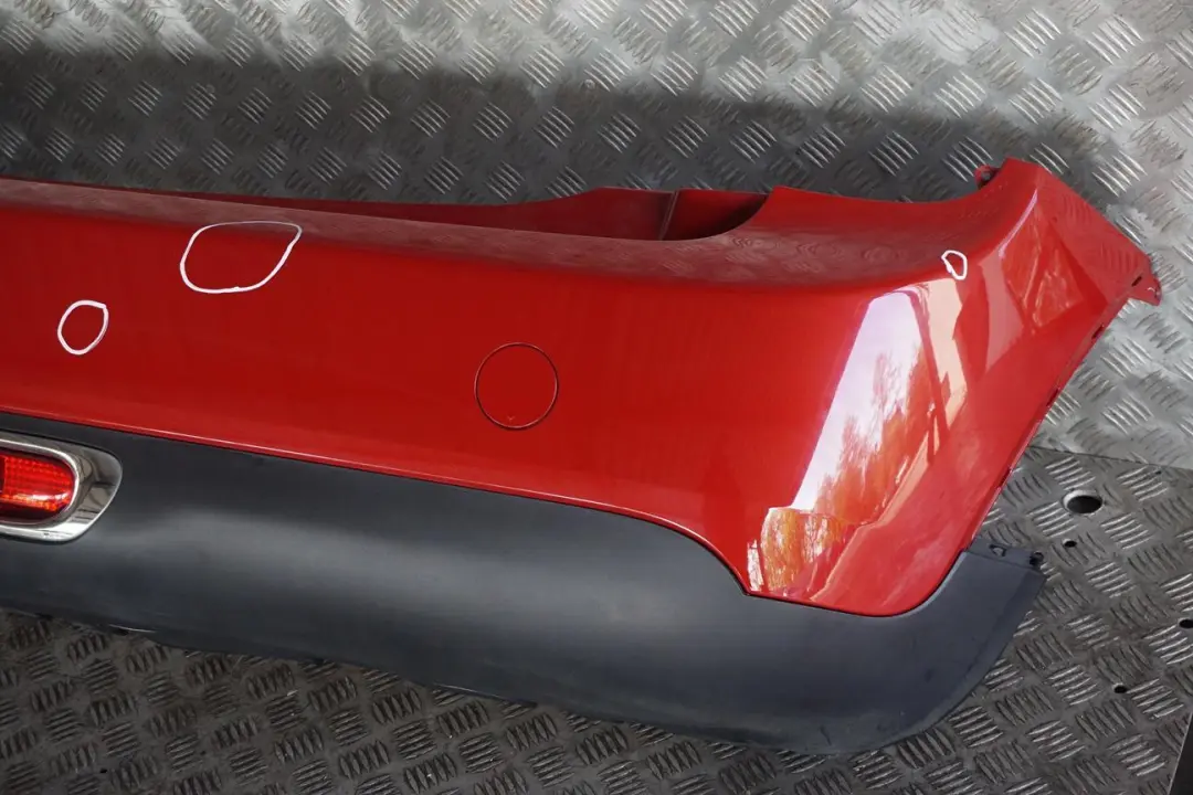 Mini Cooper F55 Complete Rear Bumper Trim Panel Blazing Red Metallic - B83 - SKU 7380023-BRM - Part number 7380023