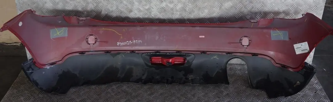 Complete Rear Bumper Trim Panel Blazing Red Metallic - B83 to Mini Cooper F55 with Part number 7380023 Mini Cooper F55 Complete Rear Bumper Trim Panel Blazing Red Metallic - B83 - SKU 7380023-BRM - Part number 7380023