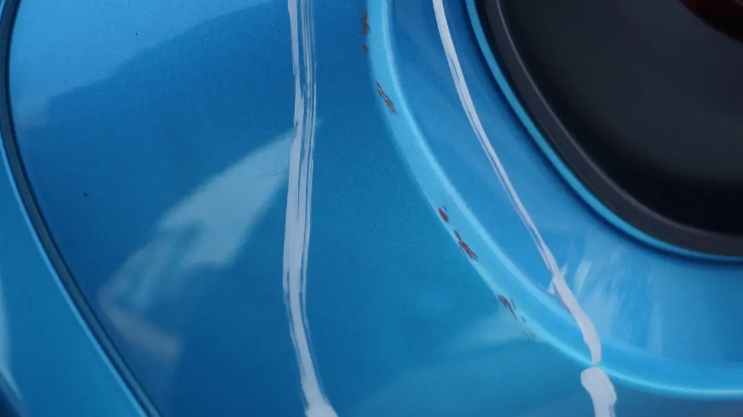 Complete Rear Bumper Trim Electric Blue II Metallic - B86 to BMW Mini F55 Cooper S with Part number 7380035 BMW Mini F55 Cooper S Complete Rear Bumper Trim Electric Blue II Metallic - B86 - SKU 7380035-ELB - Part number 7380035