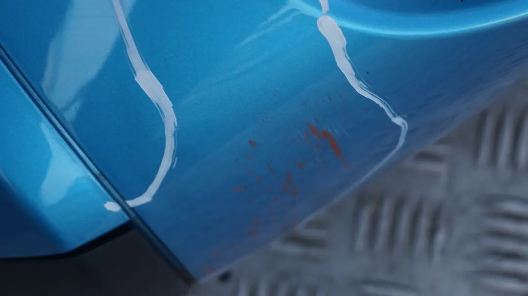 Complete Rear Bumper Trim Electric Blue II Metallic - B86 to BMW Mini F55 Cooper S with Part number 7380035 BMW Mini F55 Cooper S Complete Rear Bumper Trim Electric Blue II Metallic - B86 - SKU 7380035-ELB - Part number 7380035