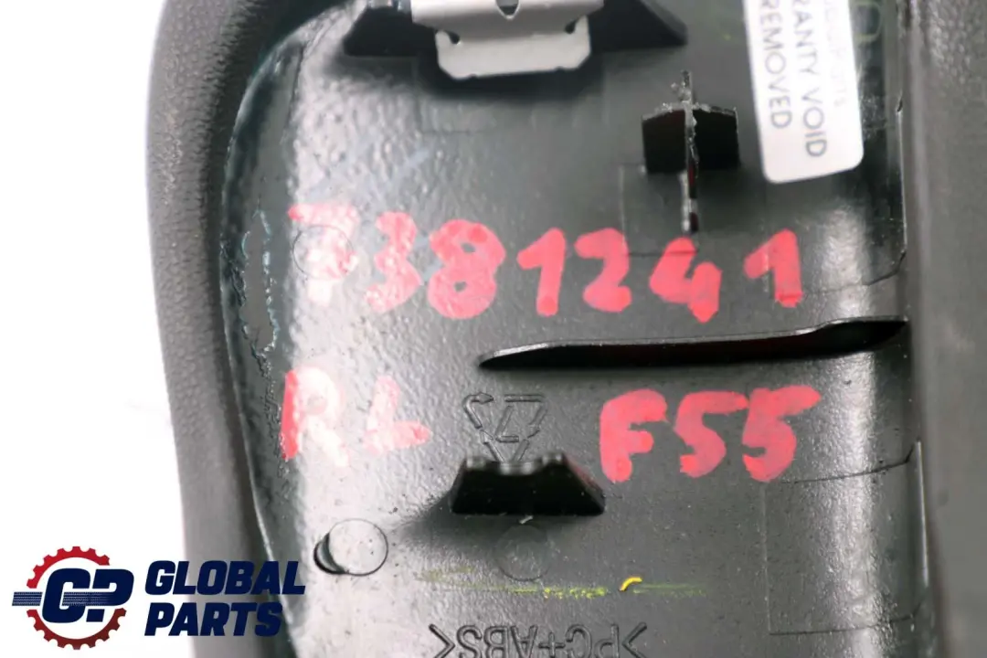 Mini Cooper F55 Armrest Door Trim Panel Rear Left N/S Carbon Black - SKU 7381241 - Part number 7381241