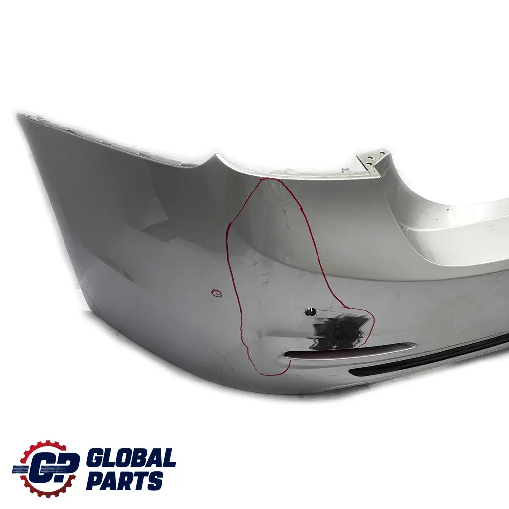 Bumper Trim Panel PDC Glacier Silver Metallic A83 to BMW 3 F30 LCI Sport Line Rear with Part number 7384603 BMW 3 F30 LCI Sport Line Rear Bumper Trim Panel PDC Glacier Silver Metallic A83 - SKU 7384603-GSB - Part number 7384603