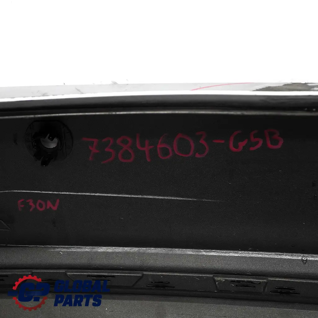 BMW 3 F30 LCI Sport Line Rear Bumper Trim Panel PDC Glacier Silver Metallic A83 - SKU 7384603-GSB - Part number 7384603