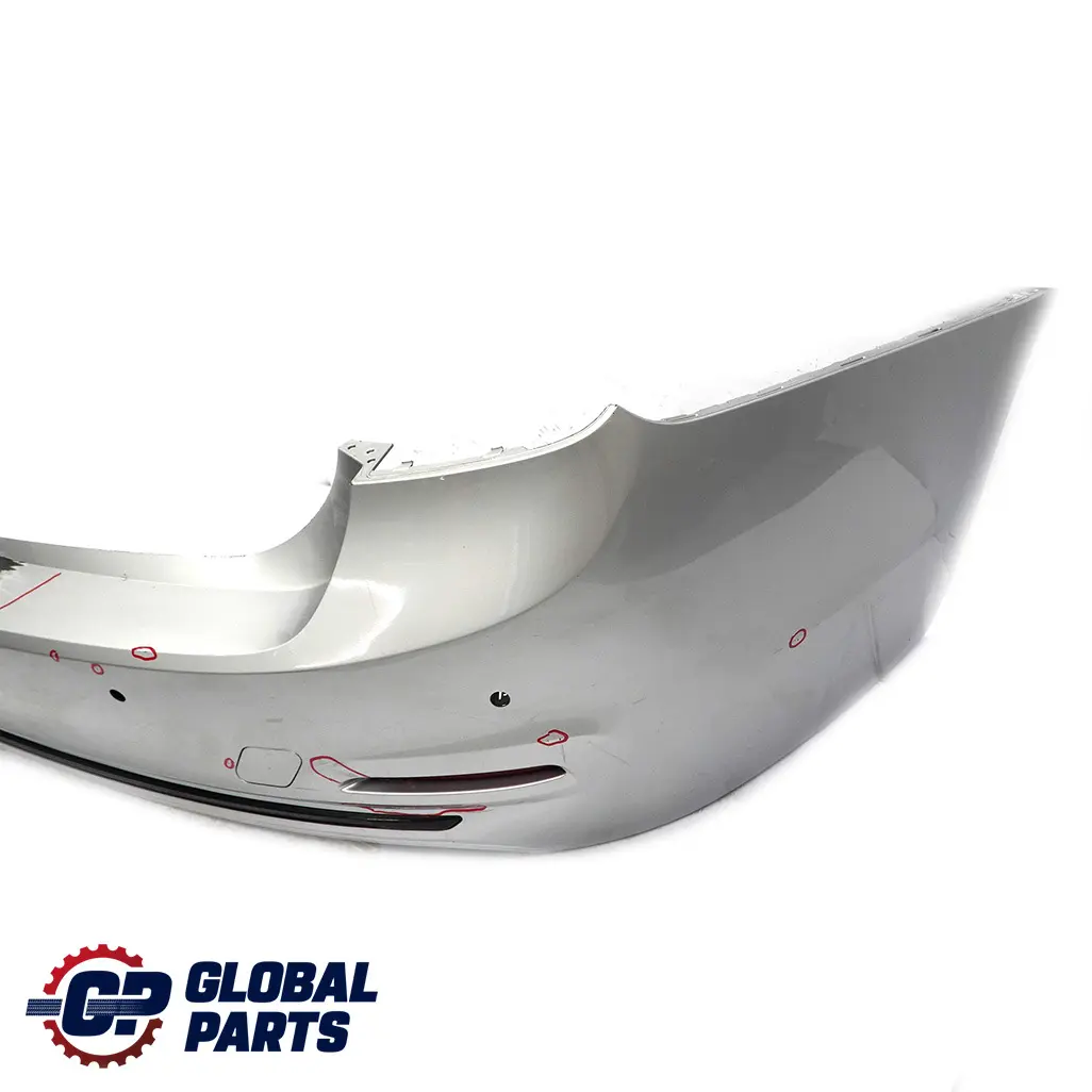 BMW 3 F30 LCI Sport Line Rear Bumper Trim Panel PDC Glacier Silver Metallic A83 - SKU 7384603-GSB - Part number 7384603