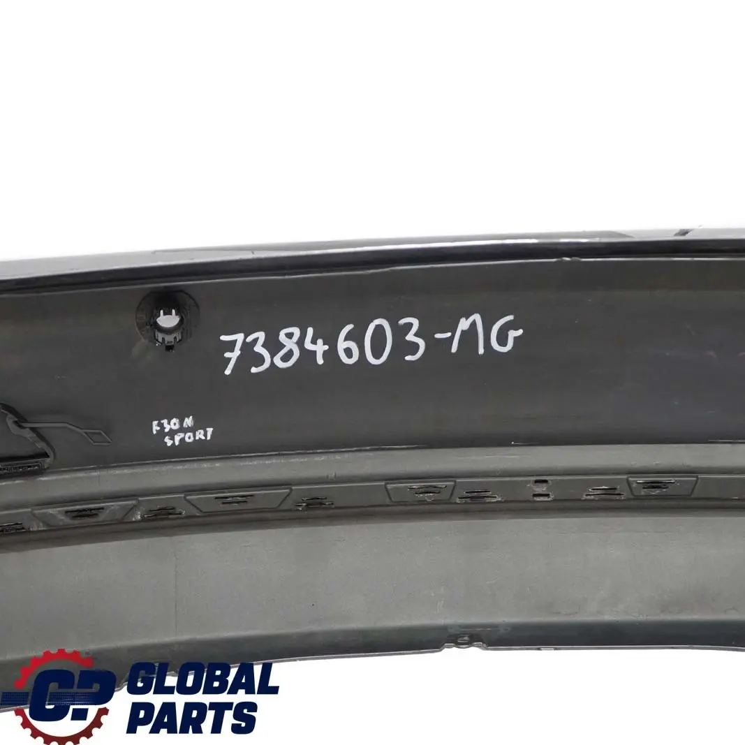 Bumper Trim Panel PDC Mineralgrau Grey - B39 to BMW 3 F30 LCI Sport Line Rear with Part number 7384603 BMW 3 F30 LCI Sport Line Rear Bumper Trim Panel PDC Mineralgrau Grey - B39 - SKU 7384603-MG - Part number 7384603