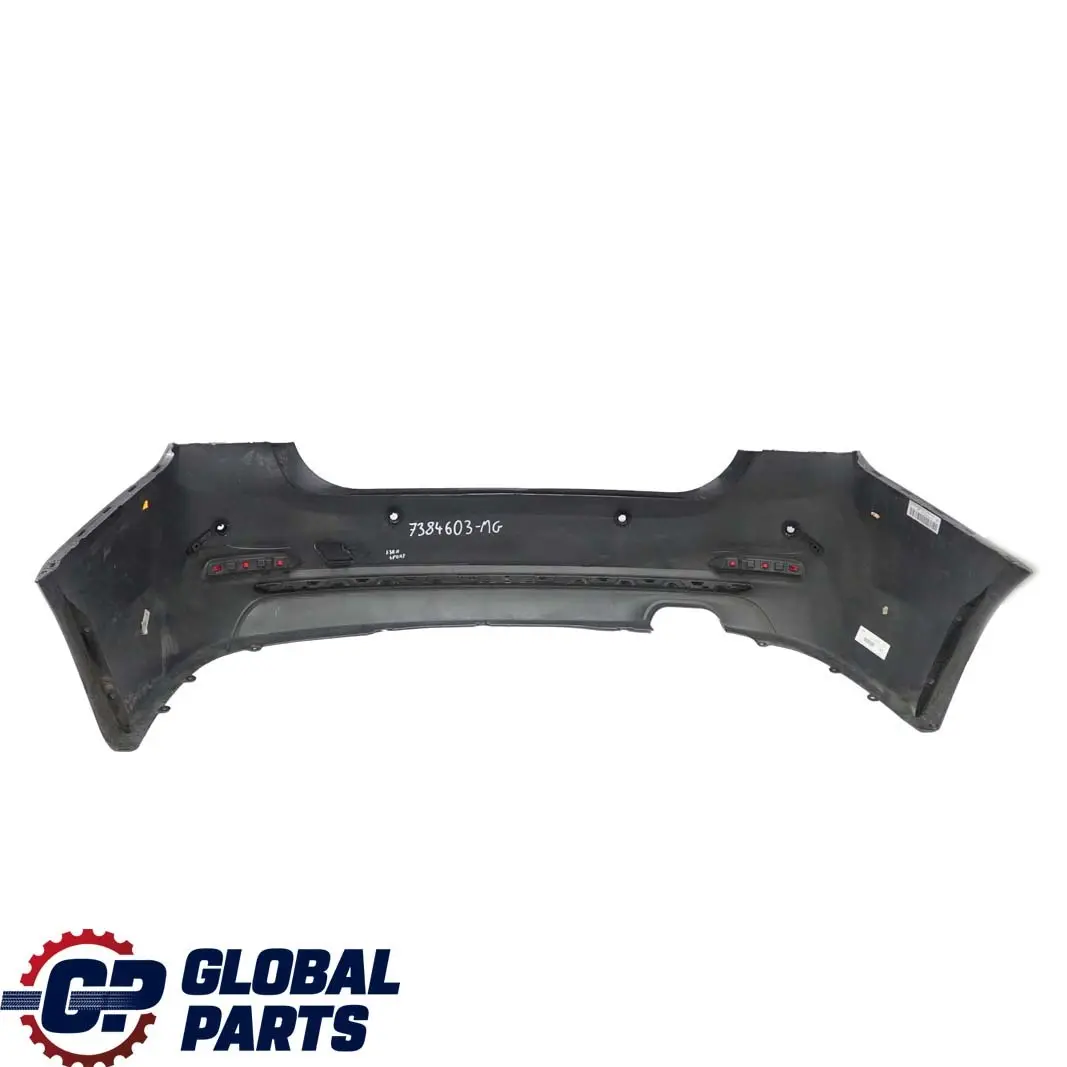 Bumper Trim Panel PDC Mineralgrau Grey - B39 to BMW 3 F30 LCI Sport Line Rear with Part number 7384603 BMW 3 F30 LCI Sport Line Rear Bumper Trim Panel PDC Mineralgrau Grey - B39 - SKU 7384603-MG - Part number 7384603