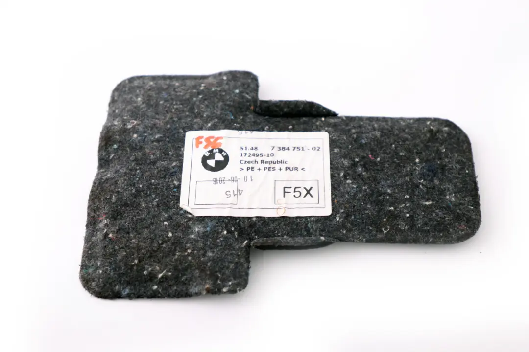 Mini Cooper F55 F56 Insonorisation Avant Levier Vitesses - SKU 7384751 - Numéro de pièce 7384751