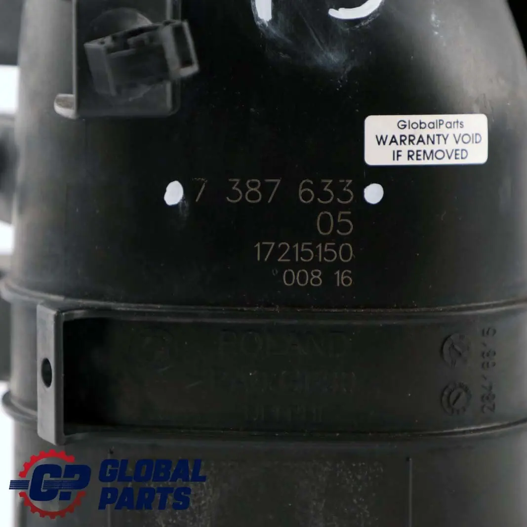 Filtro de Carbón Activado Purga de Combustible para BMW F30 LCI 330e Hybrid con número de pieza 7387633 BMW F30 LCI 330e Hybrid Filtro de Carbón Activado Purga de Combustible - SKU 7387633 - Número de pieza 7387633