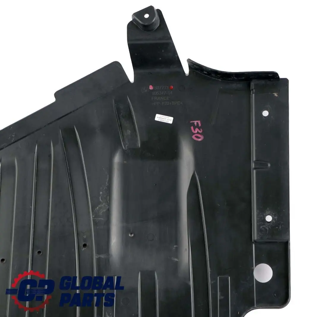 Left Underfloor Under Body Cover Panel Shield to BMW F30 LCI 330e Hybrid with Part number 7387771 BMW F30 LCI 330e Hybrid Left Underfloor Under Body Cover Panel Shield - SKU 7387771 - Part number 7387771