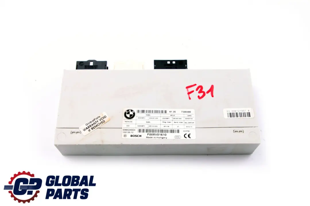 Module de contrôle de la carrosserie HKFM 0066245503 F005V01610 pour BMW F31 à propos du numéro de pièce 7388490 BMW F31 Module de contrôle de la carrosserie HKFM 0066245503 F005V01610 - SKU 7388490 - Numéro de pièce 7388490
