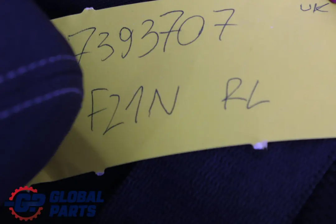 BMW 1 Reihe F20 F21 LCI Sitz Hinten Links Lehne Bezug Stoff Anthrazit Grau - SKU 7393707 - Teilenummer 7393707