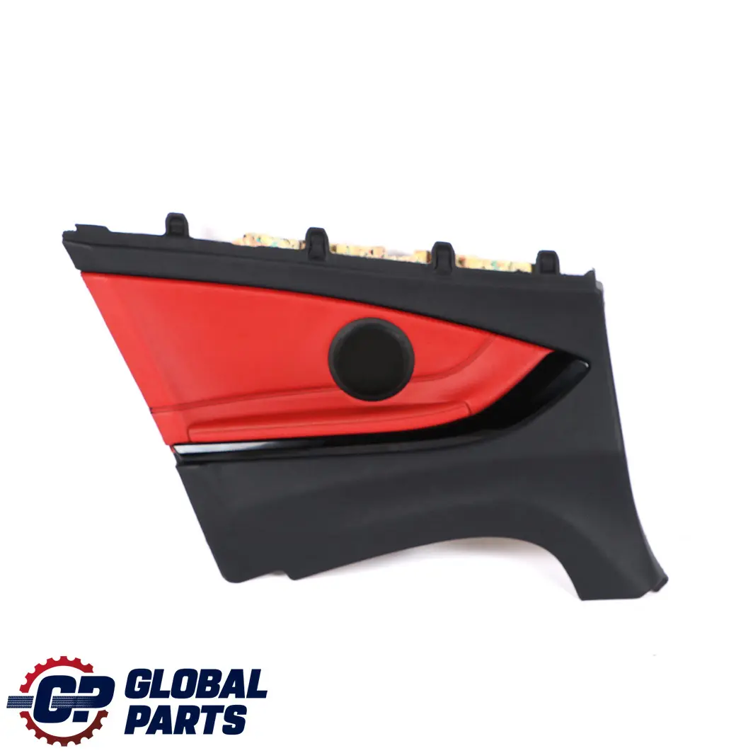 Left N/S Lateral Lining Panel Black Red Leather to BMW 4 F33 Convertible Rear with Part number 7395461 BMW 4 F33 Convertible Rear Left N/S Lateral Lining Panel Black Red Leather - SKU 7395461 - Part number 7395461