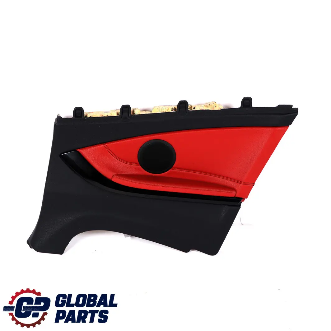 Right O/S Lateral Lining Panel Black Red Leather to BMW 4 F33 Convertible Rear with Part number 7395462 BMW 4 F33 Convertible Rear Right O/S Lateral Lining Panel Black Red Leather - SKU 7395462 - Part number 7395462