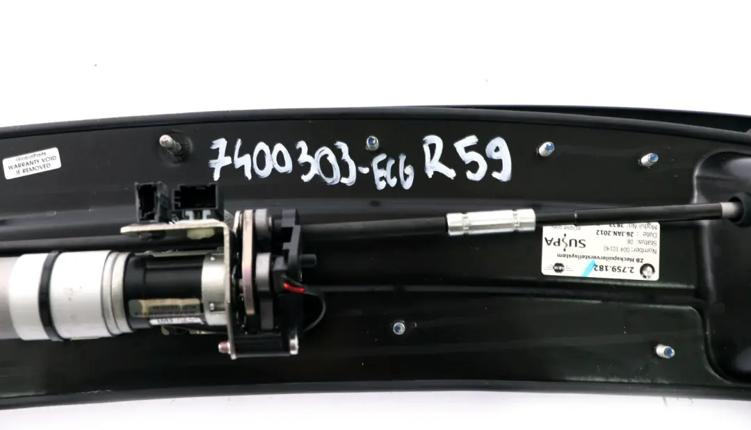 Spoiler Eclipse Grey Metallic - B24 to BMW Mini Roadster R59 Rear Active Electric with Part number 7400303 BMW Mini Roadster R59 Rear Active Electric Spoiler Eclipse Grey Metallic - B24 - SKU 7400303-ECG - Part number 7400303