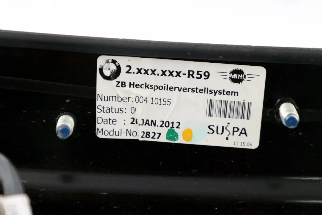 Spoiler Eclipse Grey Metallic - B24 to BMW Mini Roadster R59 Rear Active Electric with Part number 7400303 BMW Mini Roadster R59 Rear Active Electric Spoiler Eclipse Grey Metallic - B24 - SKU 7400303-ECG - Part number 7400303