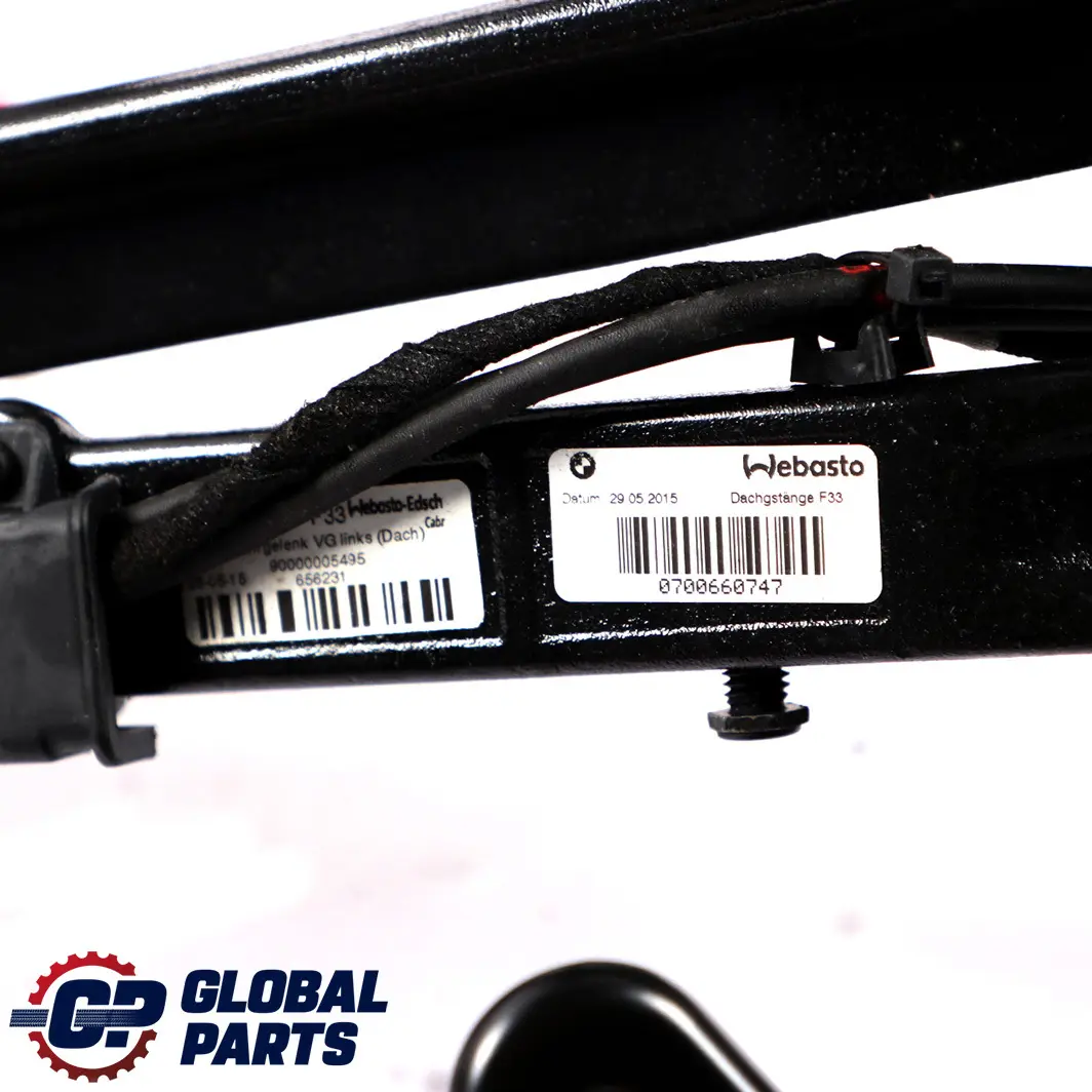 BMW F33 Convertible Izquierda Retráctil Plegable Techo Duro Brazo Mecanismo - SKU 7401031 - Número de pieza 7401031