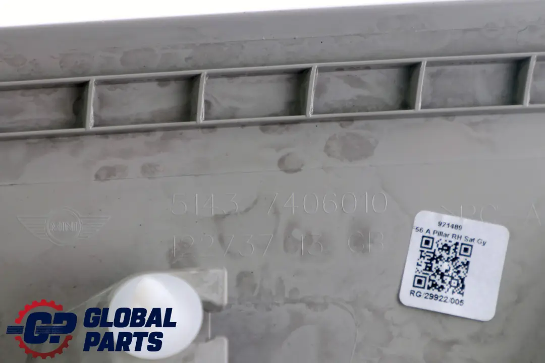 Column A Right O/S Satellite Grey Plastic to Mini Cooper F56 Cover with Part number 7406016 Mini Cooper F56 Cover Column A Right O/S Satellite Grey Plastic - SKU 7406016 - Part number 7406016