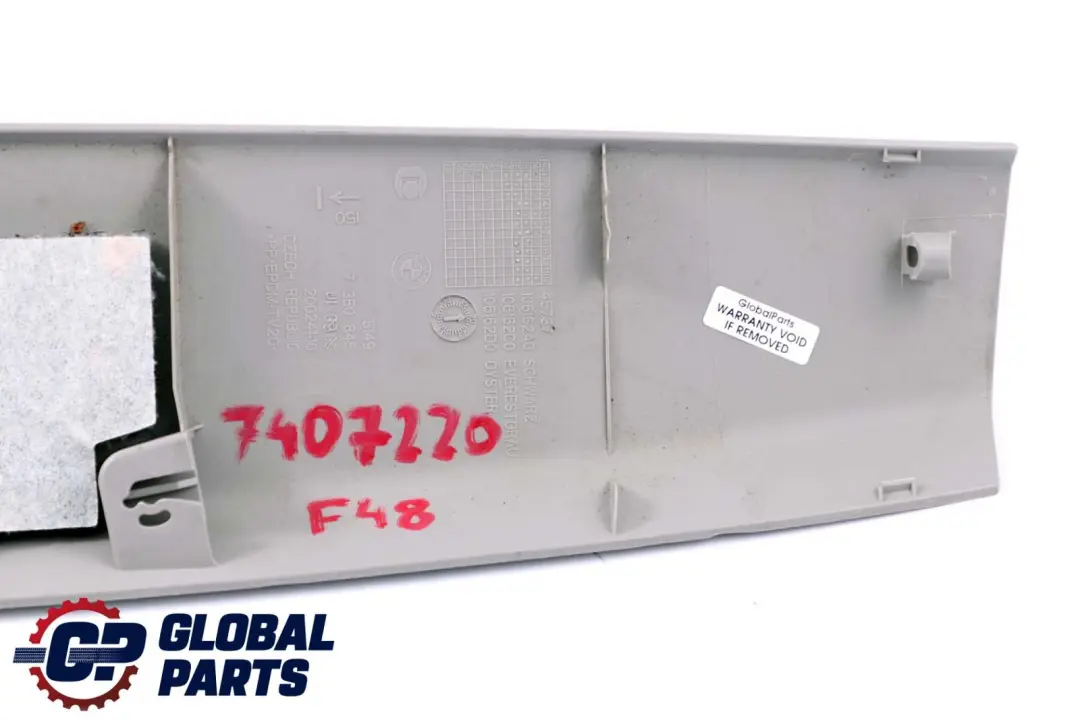 Trunk Boot Lid Interior Upper Trim Panel Cover Grey 7350845 to BMW X1 Series F48 with Part number 7407220 BMW X1 Series F48 Trunk Boot Lid Interior Upper Trim Panel Cover Grey 7350845 - SKU 7407220 - Part number 7407220