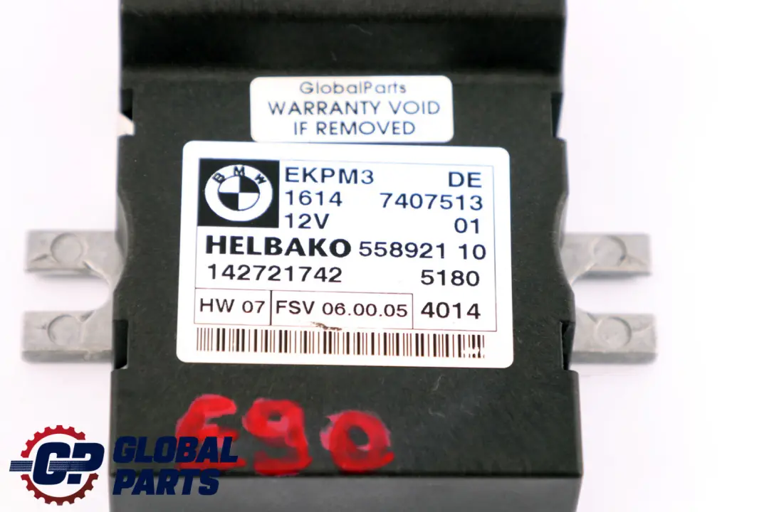 BMW E60 E61 E81 E87 E90 E91 E92 Unidad Control Para Bomba Combustible - SKU 7407513 - Número de pieza 7276046