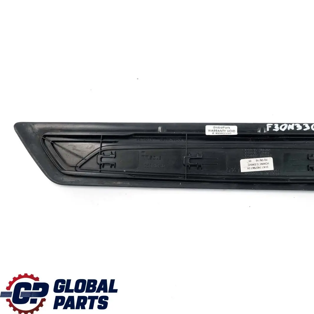Front Entrance Door Cover Trim Sill Panel Strip to BMW F30 LCI 330e Hybrid eDrive with Part number 7407967 BMW F30 LCI 330e Hybrid eDrive Front Entrance Door Cover Trim Sill Panel Strip - SKU 7407967-1 - Part number 7407967