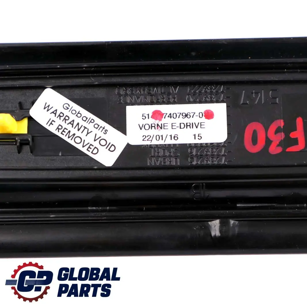 BMW F30 LCI 330e Hybrid eDrive Set Entrance Door Cover Trim Sill Panel Strip - SKU 7407967 - Part number 7407967