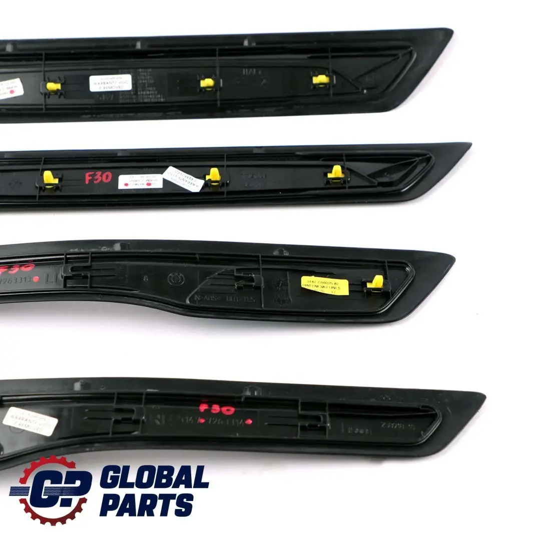Set Entrance Door Cover Trim Sill Panel Strip to BMW F30 LCI 330e Hybrid eDrive with Part number 7407967 BMW F30 LCI 330e Hybrid eDrive Set Entrance Door Cover Trim Sill Panel Strip - SKU 7407967 - Part number 7407967