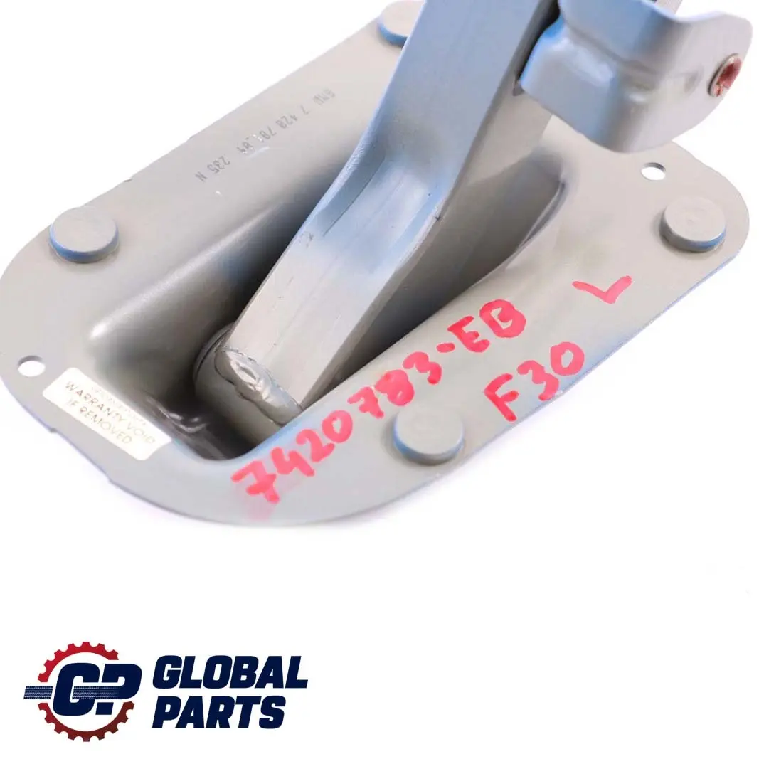 Izquierda Tapa Maletero Portón Trasero Bisagra Brazo Estorilblau Azul para BMW F30 con número de pieza 7420783 BMW F30 Izquierda Tapa Maletero Portón Trasero Bisagra Brazo Estorilblau Azul - SKU 7420783-EB - Número de pieza 7420783