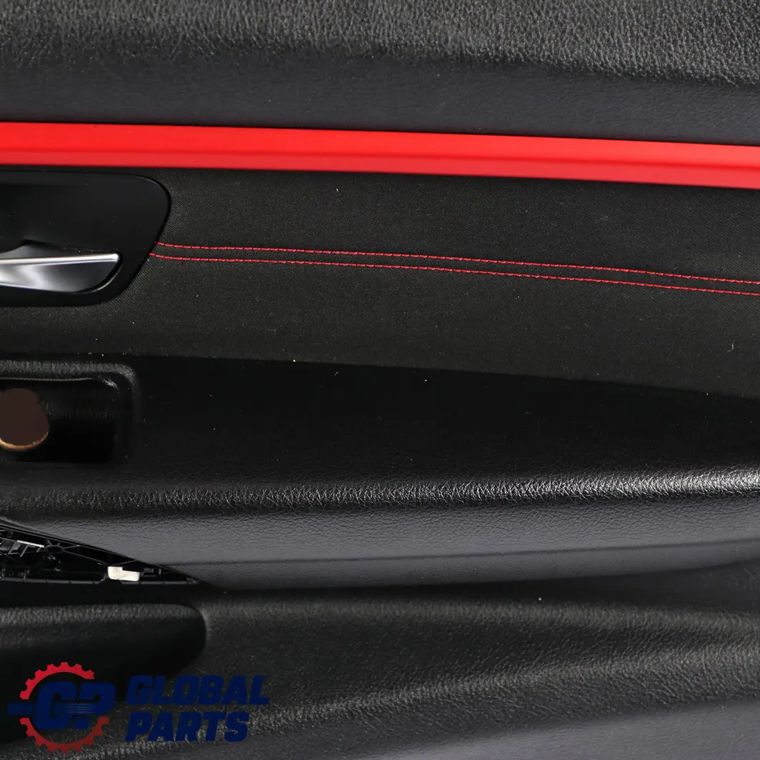 BMW 3 F30 F31 LCI Front Right O/S Door Card Lining Panel Cloth Anthracite Red - SKU 7424264 - Part number 7424264