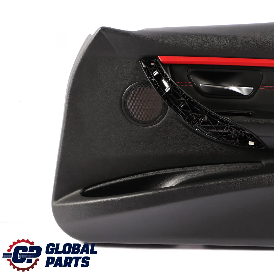 BMW 3 F30 F31 LCI Front Right O/S Door Card Lining Panel Cloth Anthracite Red - SKU 7424264 - Part number 7424264