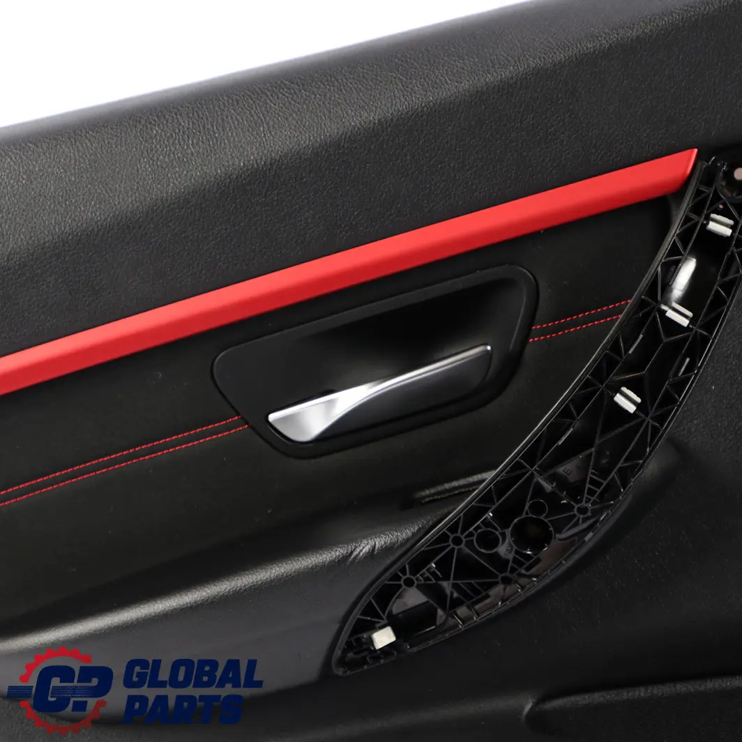 BMW 3 F30 F31 LCI Rear Left N/S Door Card Lining Panel Cloth Anthracite Red - SKU 7424281 - Part number 7424281