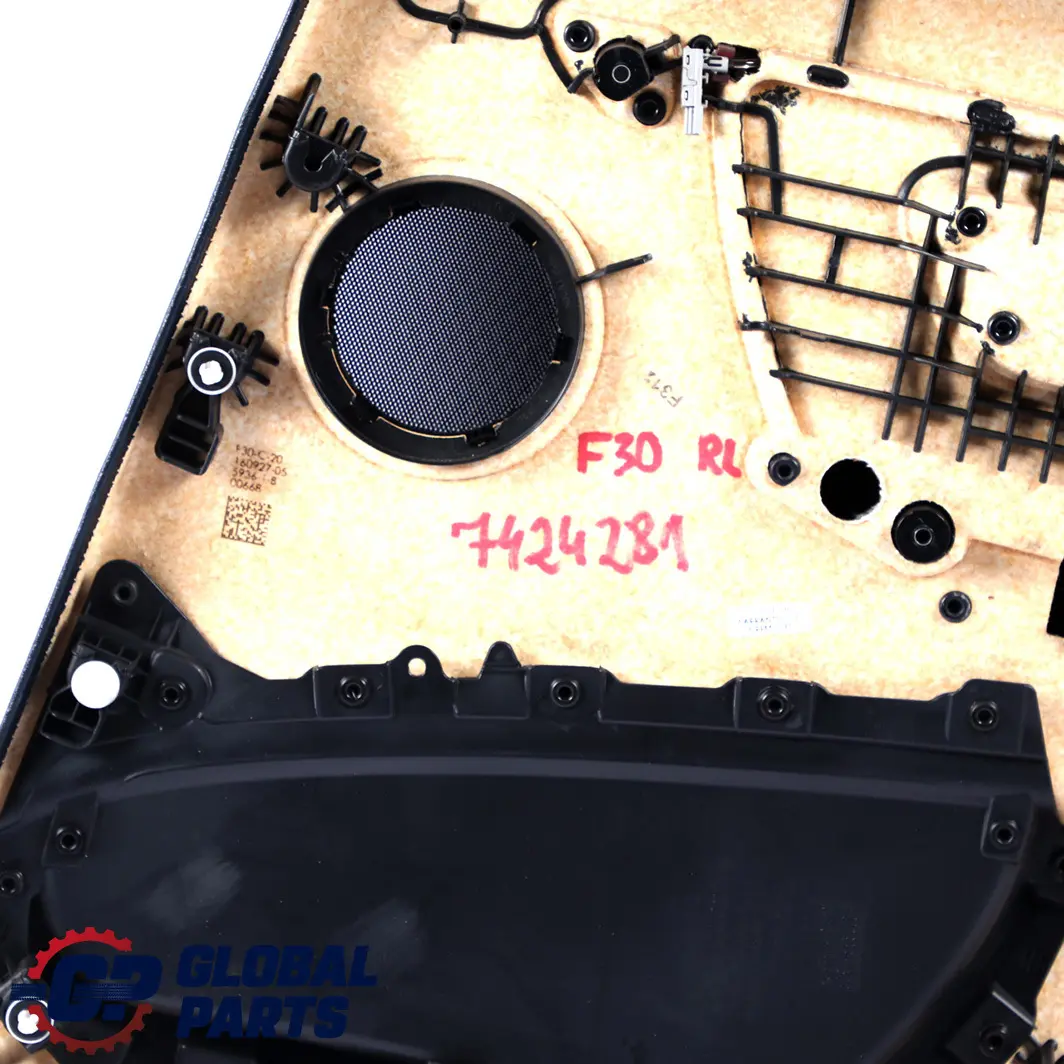 Left N/S Door Card Lining Panel Cloth Anthracite Red to BMW 3 F30 F31 LCI Rear with Part number 7424281 BMW 3 F30 F31 LCI Rear Left N/S Door Card Lining Panel Cloth Anthracite Red - SKU 7424281 - Part number 7424281