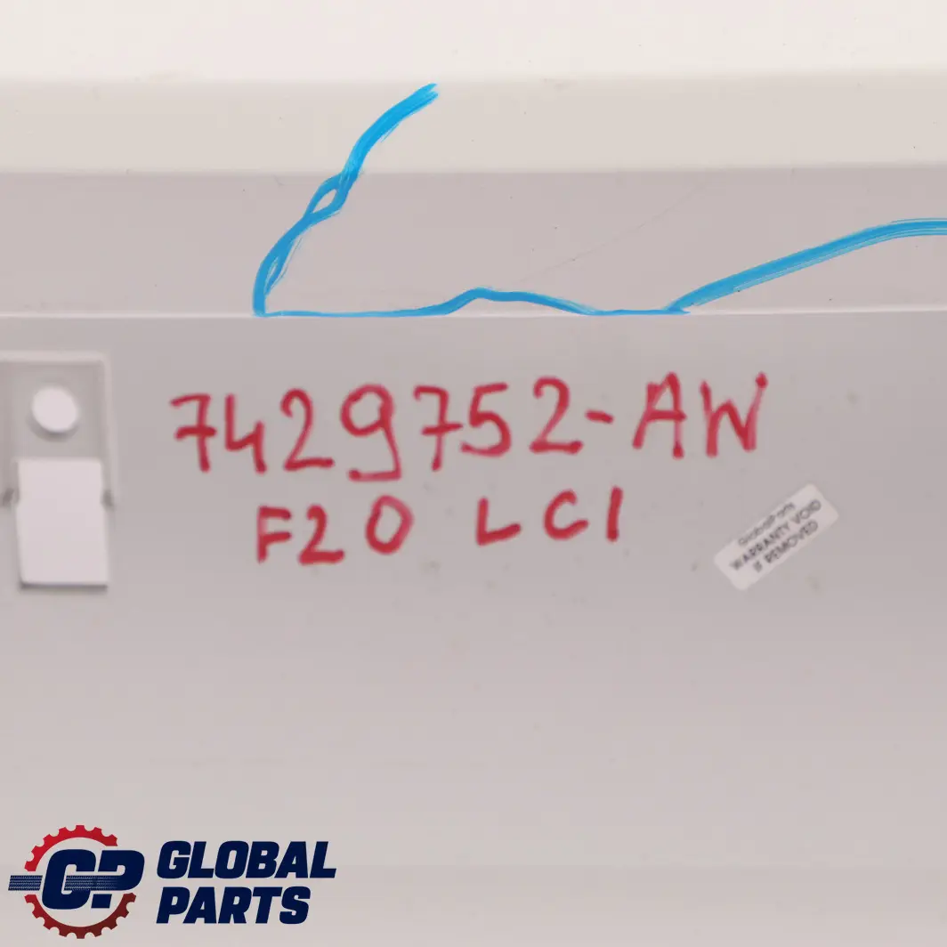 BMW 1 F20 F21 LCI Rear Bumper Trim Panel PDC Alpinweiss Alpine White 3 - 300 - SKU 7429752-AW - Part number 7429752